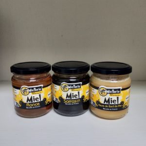 Assortiment de miels   (ronce, Sarrasin, bord de mer)